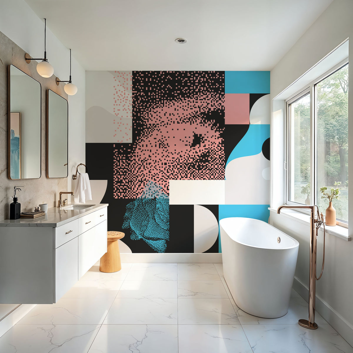 Transisition Texture Mural Wallpaper - room preview 04