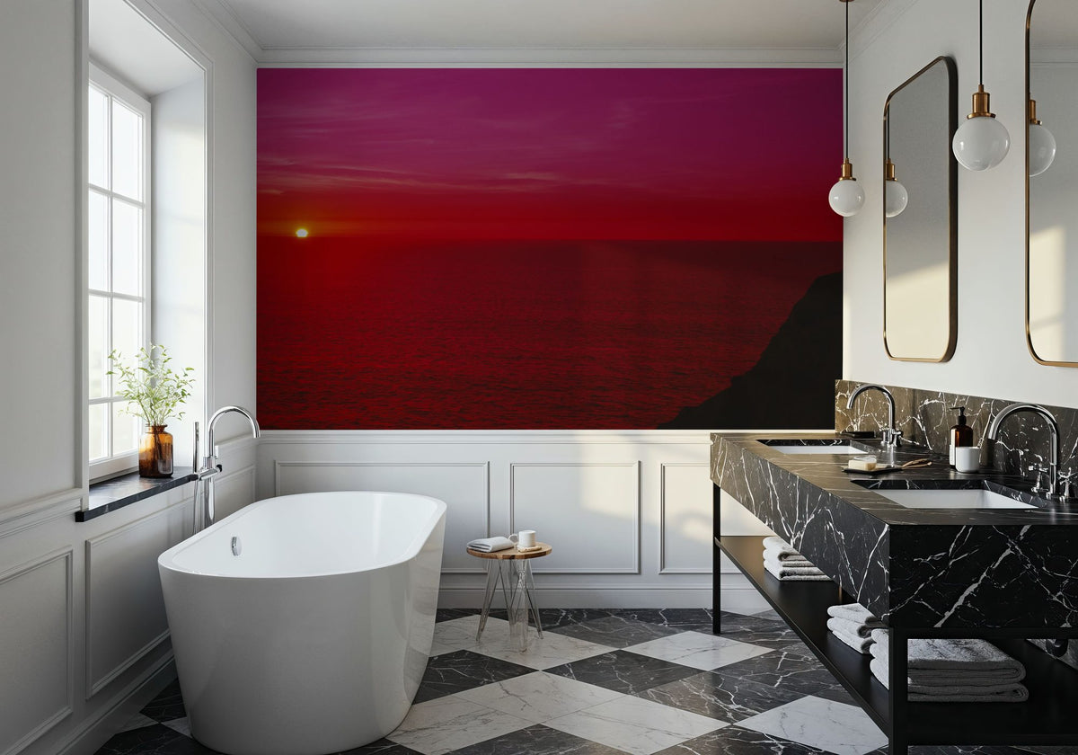 Crimson Horizon Mural Wallpaper - room preview 04