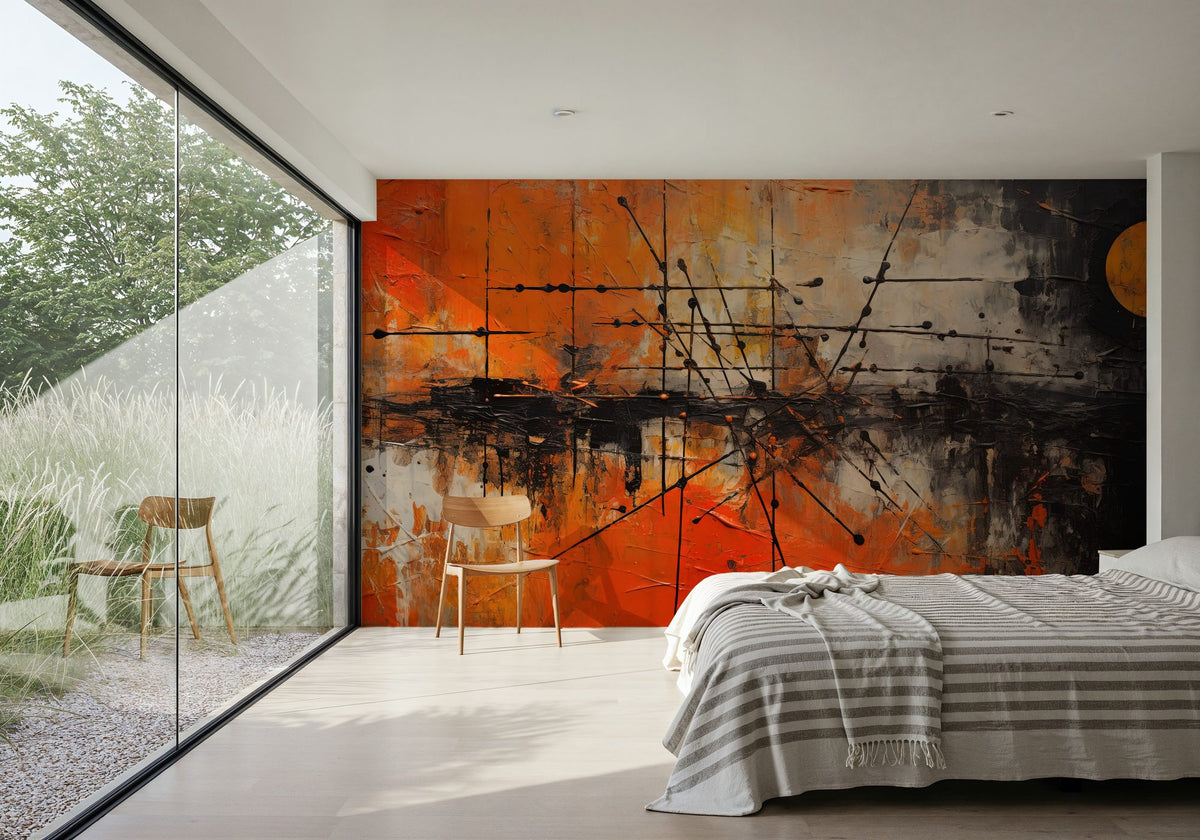 Burning Sky Mural Wallpaper - room preview 04