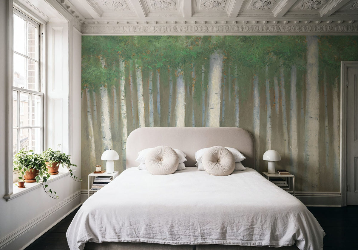 Summer Birch Mural Wallpaper - room preview 04