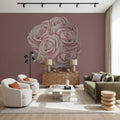 Rose Head Mural Wallpaper - room preview 04