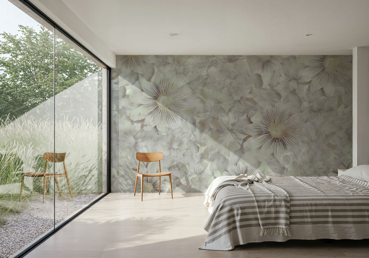 Smiling Flowers Mural Wallpaper - Edition 3 - room preview 04