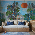 Treehouse Neighborhood Bright Mural Wallpaper - room preview 04