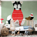 Puppy It's Cold Outside V Mural Wallpaper - room preview 04
