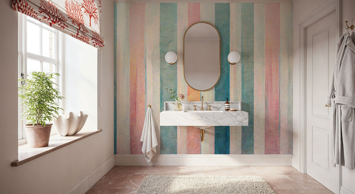 Smudged Stripes Mural Wallpaper - room preview 04