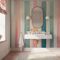 Smudged Stripes Mural Wallpaper - room preview 04