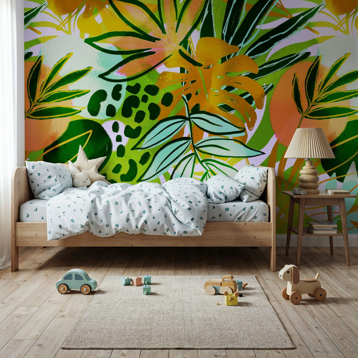 Hawaiian Leaves Mural Wallpaper - room preview 04