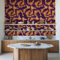 Koi Fish, Purple Mural Wallpaper - room preview 04