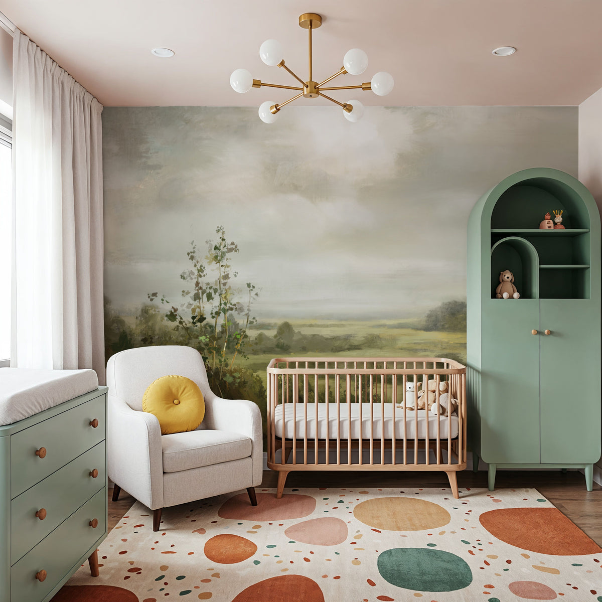 Rolling Fields Mural Wallpaper - room preview 04