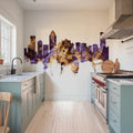 Montreal Canada Skyline Purple & Gold Mural Wallpaper - room preview 04
