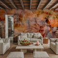 Sunset Floral Waves Mural Wallpaper - room preview 04