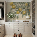 Lemon Branch Neutral Mural Wallpaper - room preview 04