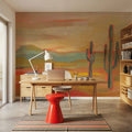 Saguaro Desert Mural Wallpaper - room preview 04