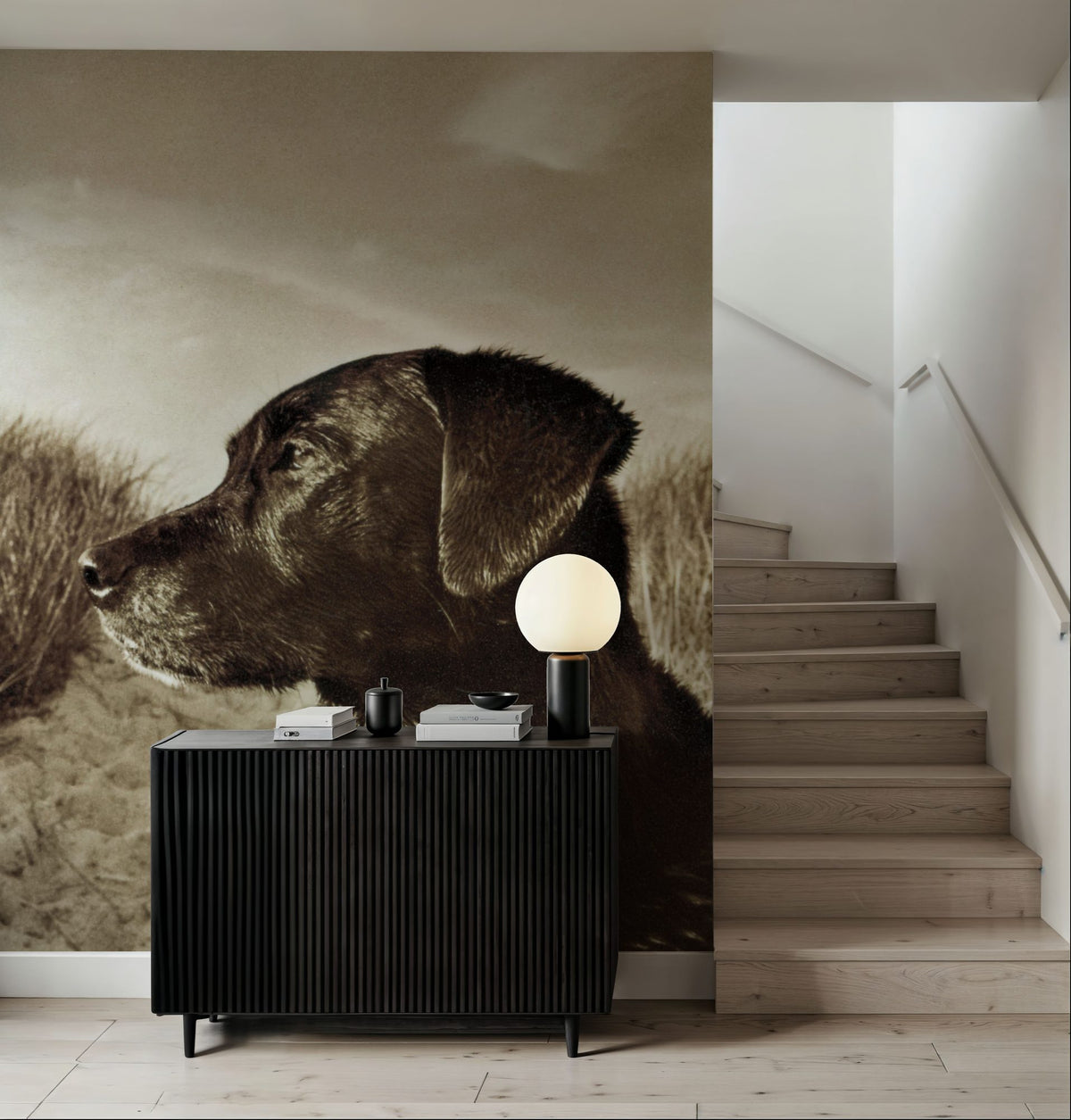 At the Labrador Beach Mural Wallpaper - room preview 04