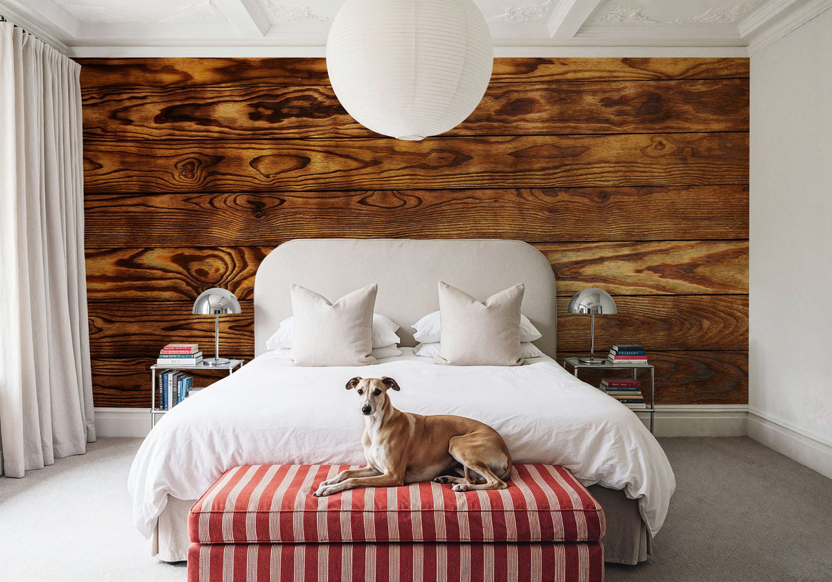 Golden Pine Mural Wallpaper - room preview 04