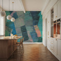 Abstract Stroke Texture Painting, Warm Mural Wallpaper - room preview 04