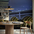 Twilight Bridge Mural Wallpaper - room preview 04