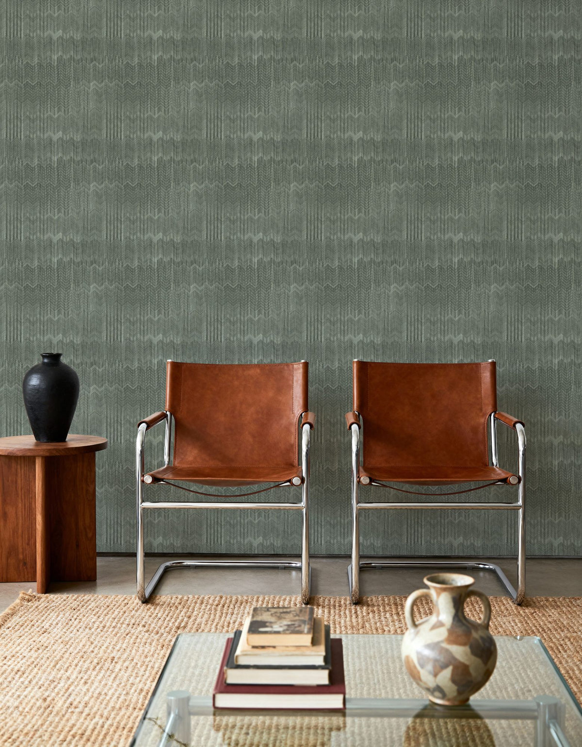 Staggered Zig-Zag, Forest Mural Wallpaper - room preview 04