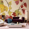 Fall Leaves III Muted Mural Wallpaper - room preview 04