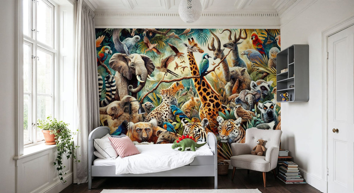 Jungle Symphony Mural Wallpaper - room preview 04