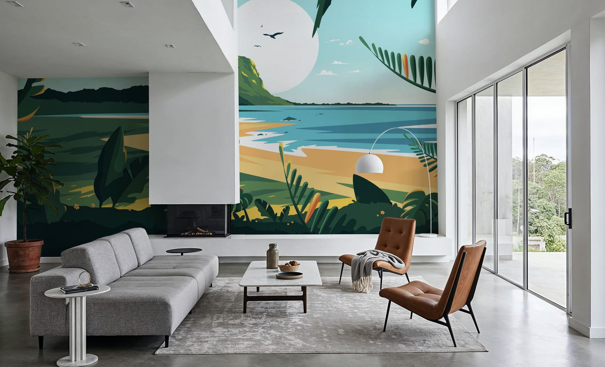 Travel Mauritius Sunrise Mural Wallpaper - room preview 04