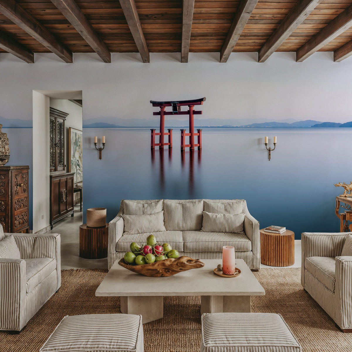 Lake Biwa Calm Mural Wallpaper - room preview 04