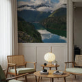 Diablo Lake and Colonial Peak Mural Wallpaper - room preview 04