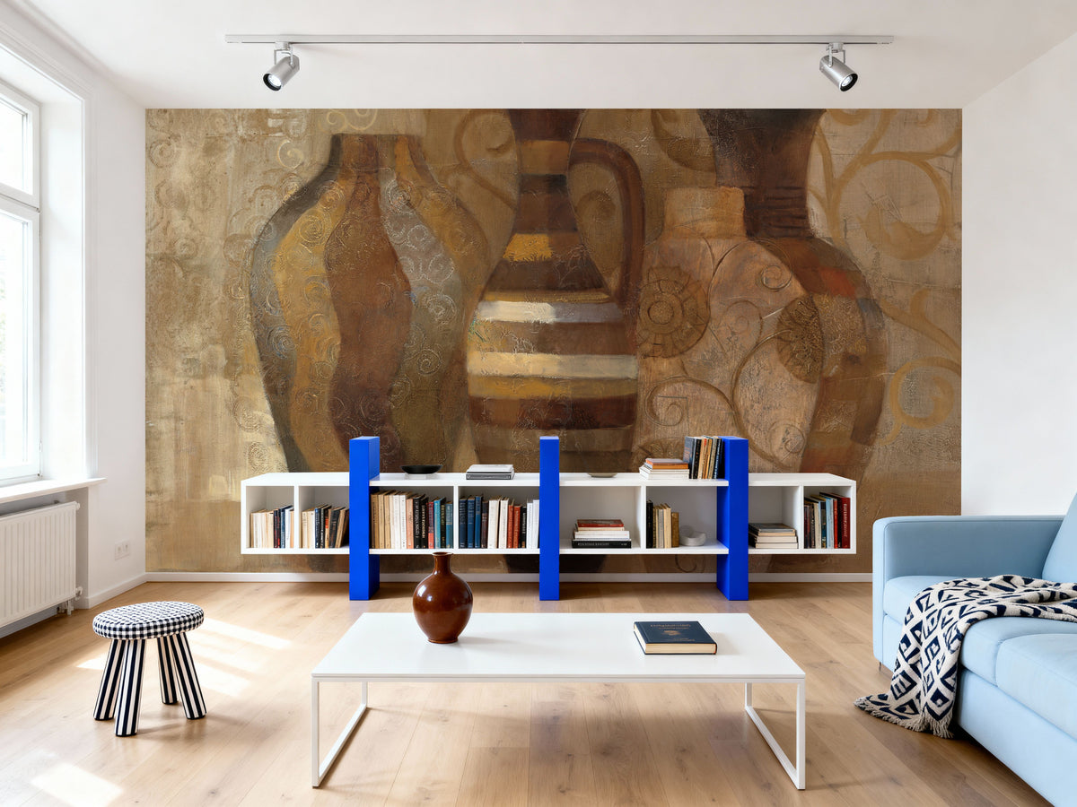 Madagascar Vases Mural Wallpaper - room preview 04