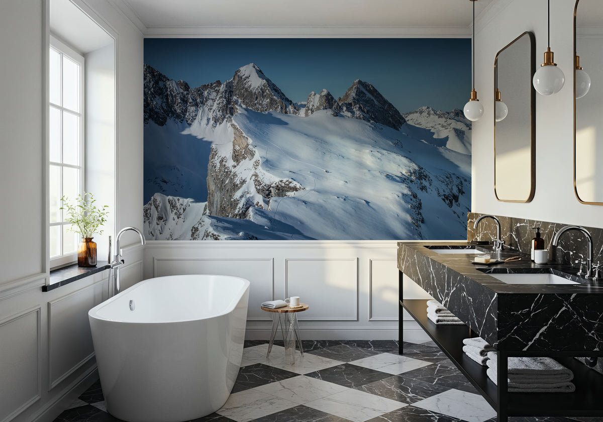 Skiing Hasenfluh Mural Wallpaper - room preview 04