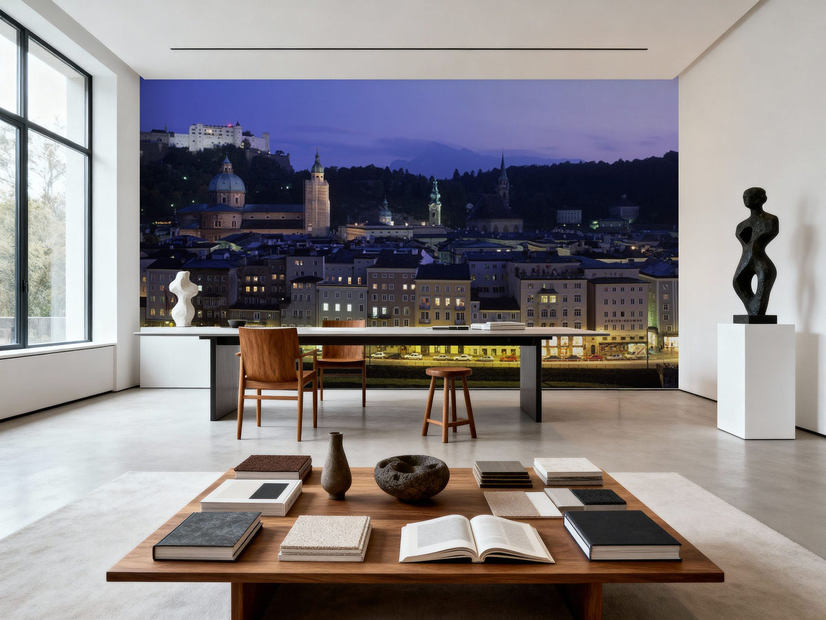 Historic Twilight Citadel Mural Wallpaper - room preview 04