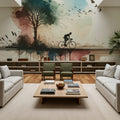 Cycling Towards Twilight Mural Wallpaper - room preview 04