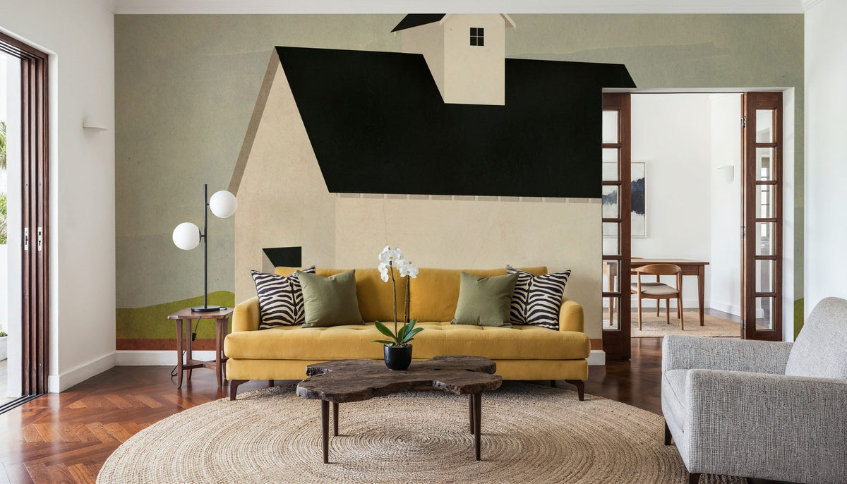 Fall Barn Mural Wallpaper - room preview 04