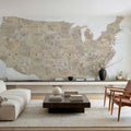 US State Map - Abey Wash Mural Wallpaper - room preview 04