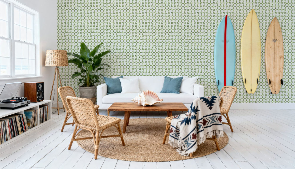 Mixed Forest Circles Mural Wallpaper - room preview 04