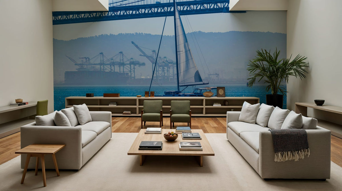 Sailing the Bay Mural Wallpaper - room preview 04