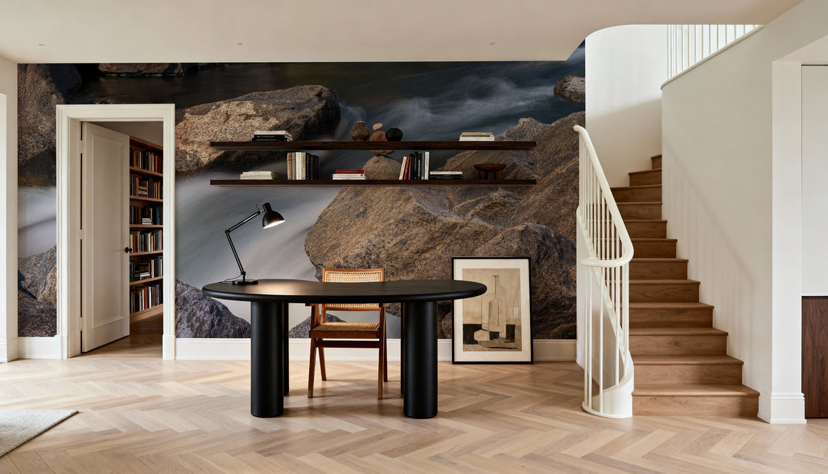 Icicle Creek Stones Mural Wallpaper - room preview 04