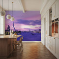 Urban Twilight Bridge Mural Wallpaper - room preview 04