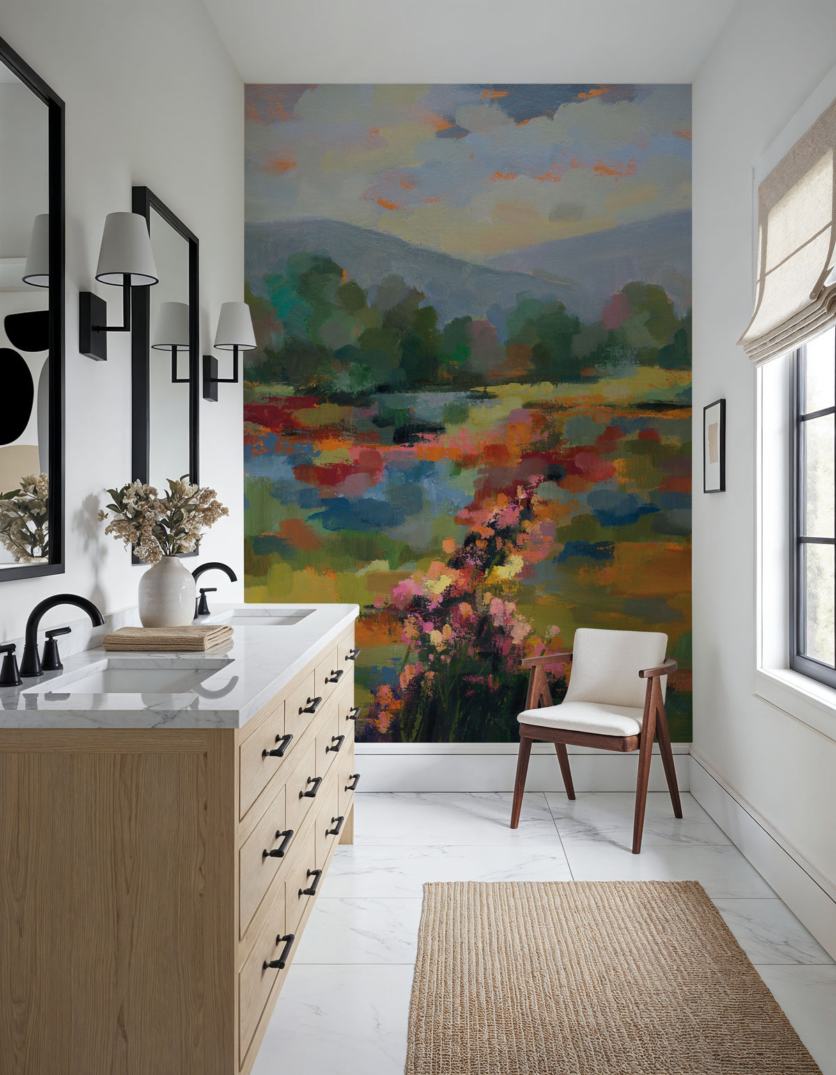 Floral Path Mural Wallpaper - room preview 04