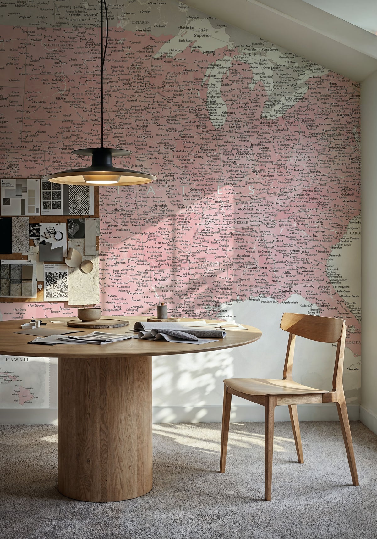 US Map Detailed - Gopi Mural Wallpaper - room preview 04