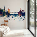 Edinburgh Scotland Skyline Blue & Bronze Mural Wallpaper - room preview 04