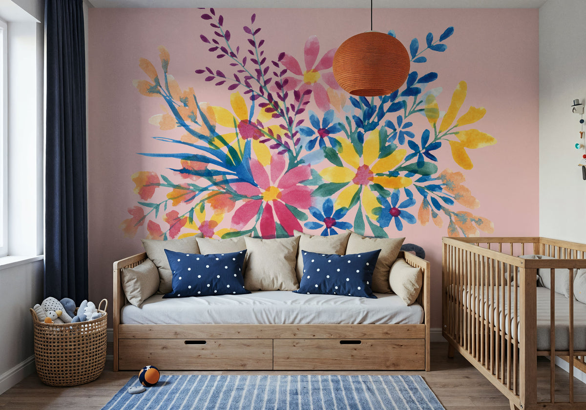 Fun Florals I Mural Wallpaper - room preview 04