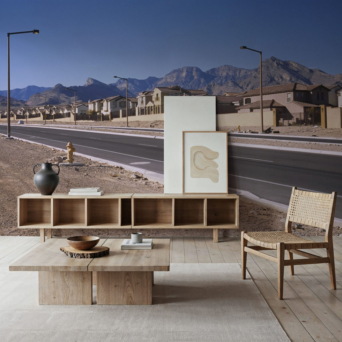 Mountain Road Vista Mural Wallpaper - room preview 04