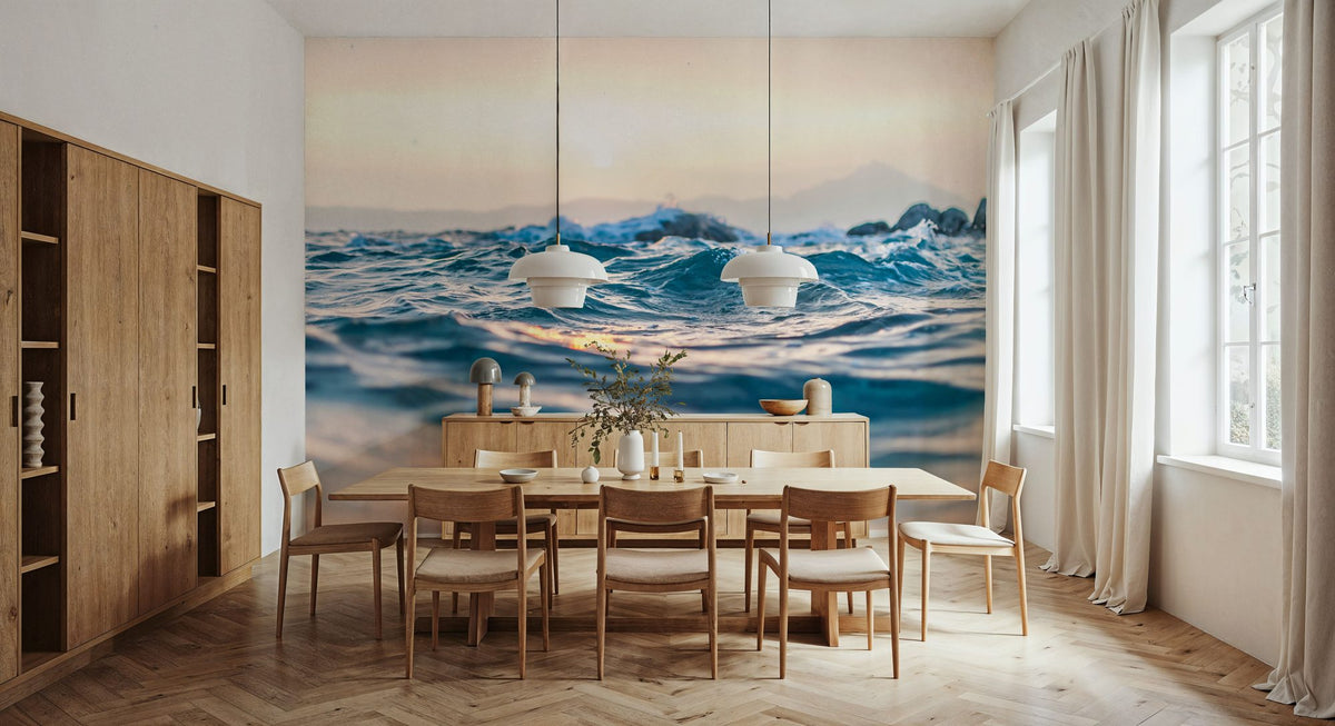 Ocean Waves Mural Wallpaper - room preview 04