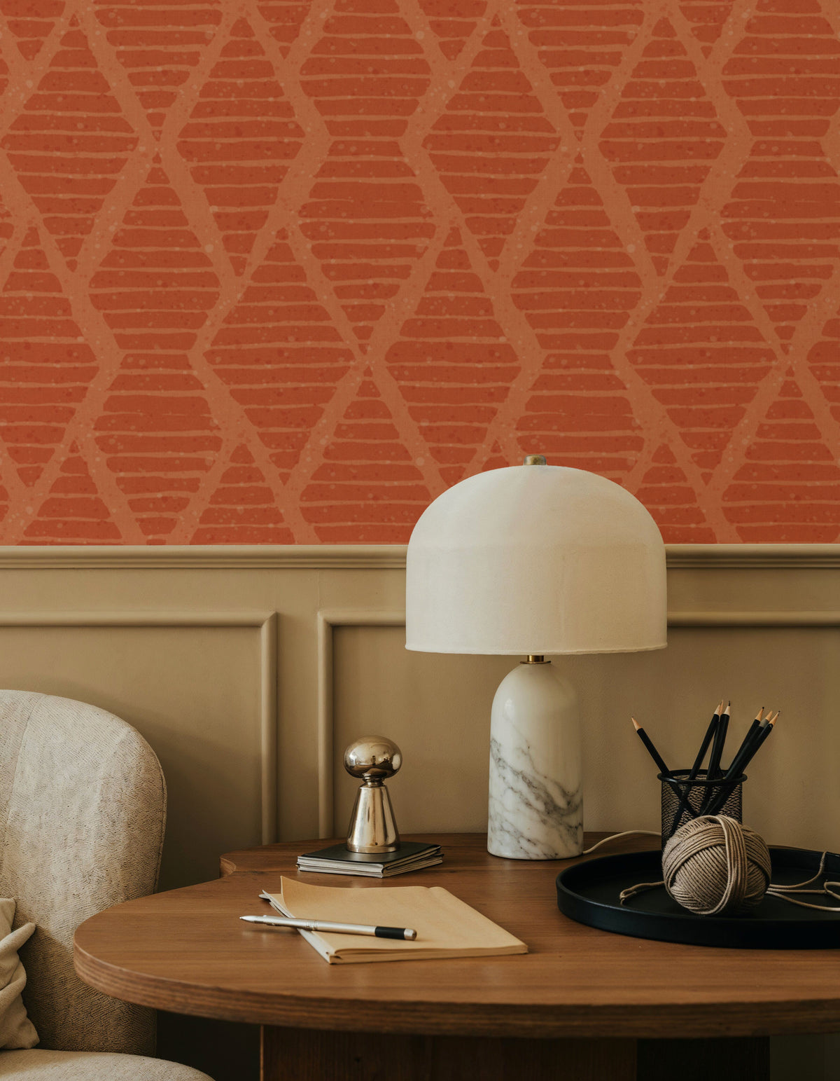 Harvest Time Orange Mural Wallpaper - room preview 04