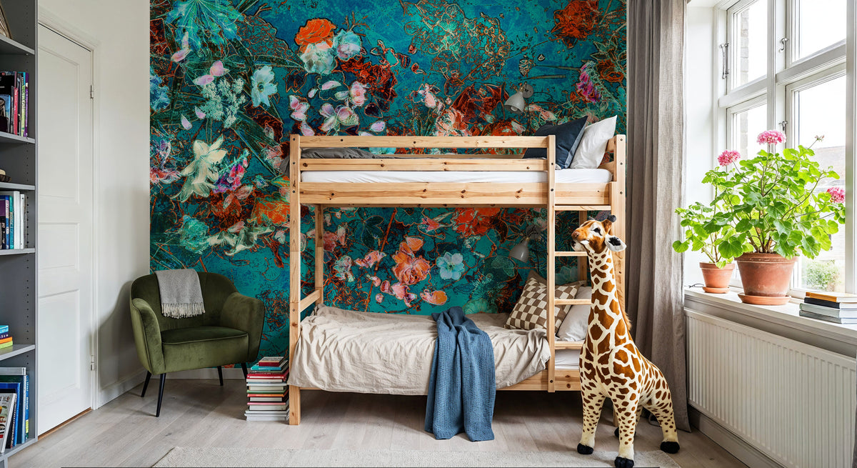 Trail of Dreams Turquoise Mural Wallpaper - room preview 04