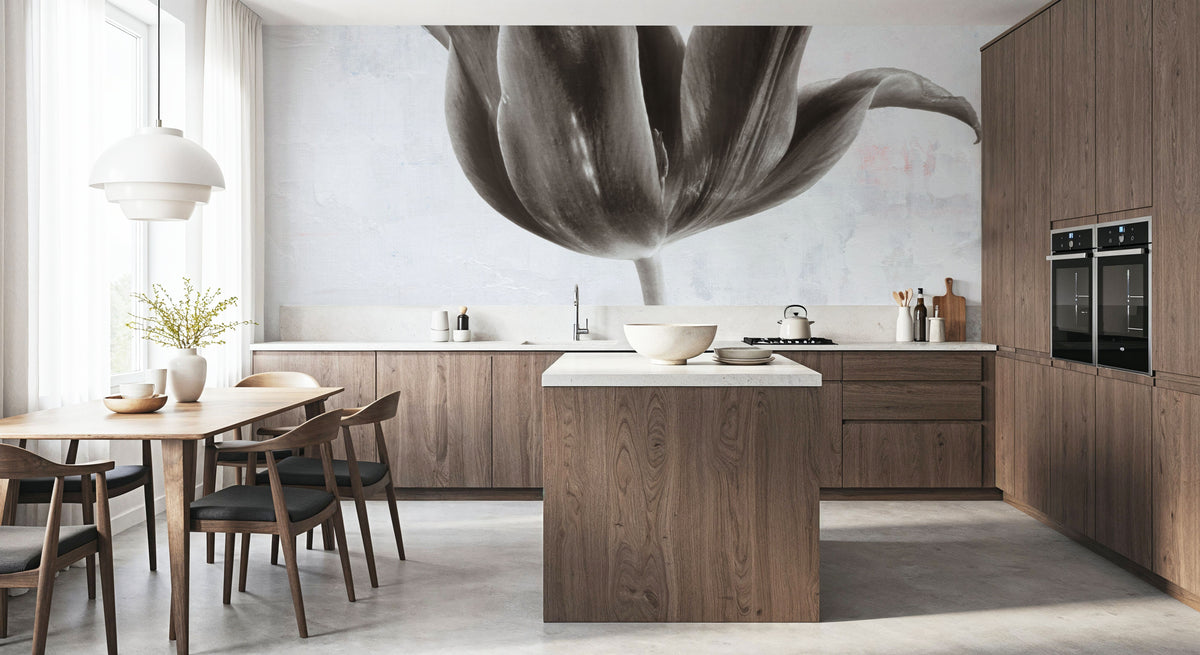 Sepia Tulip II Mural Wallpaper - room preview 04