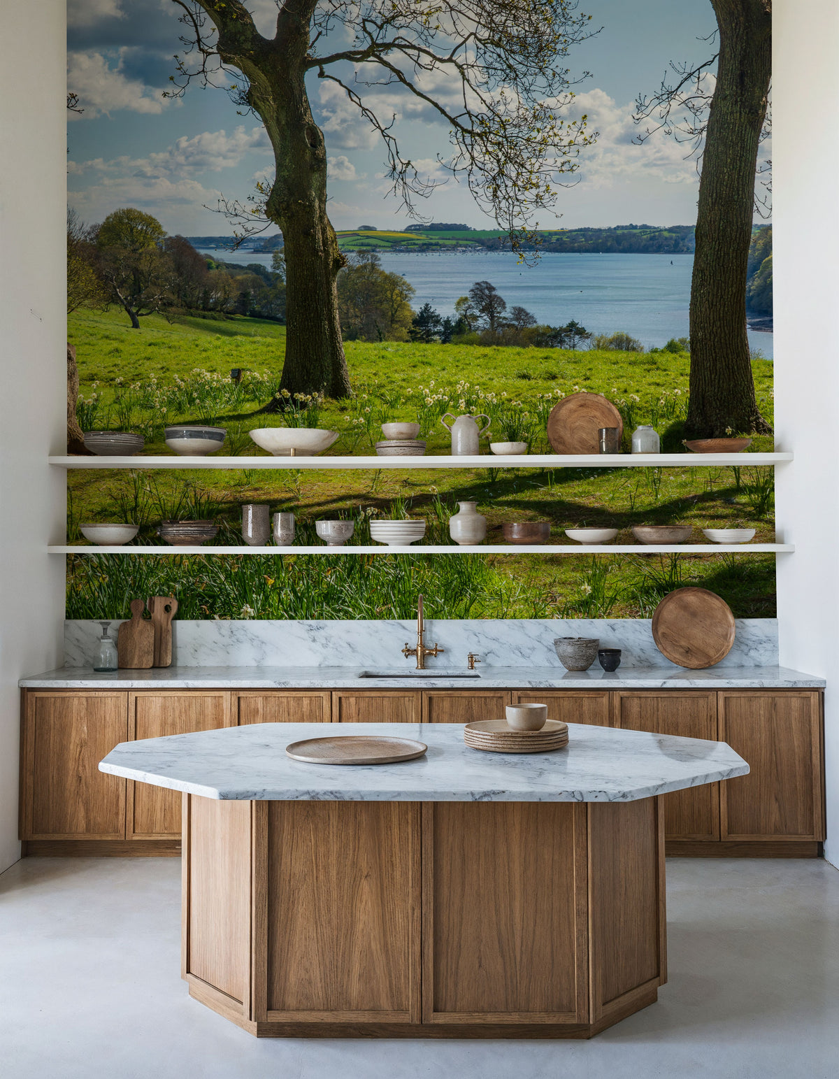 Framed Meadow Mural Wallpaper - room preview 04