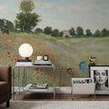 The Poppy Field Near Argenteuil Mural Wallpaper - room preview 04