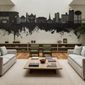 Tuscaloosa Alabama Skyline Black & White Mural Wallpaper - room preview 04