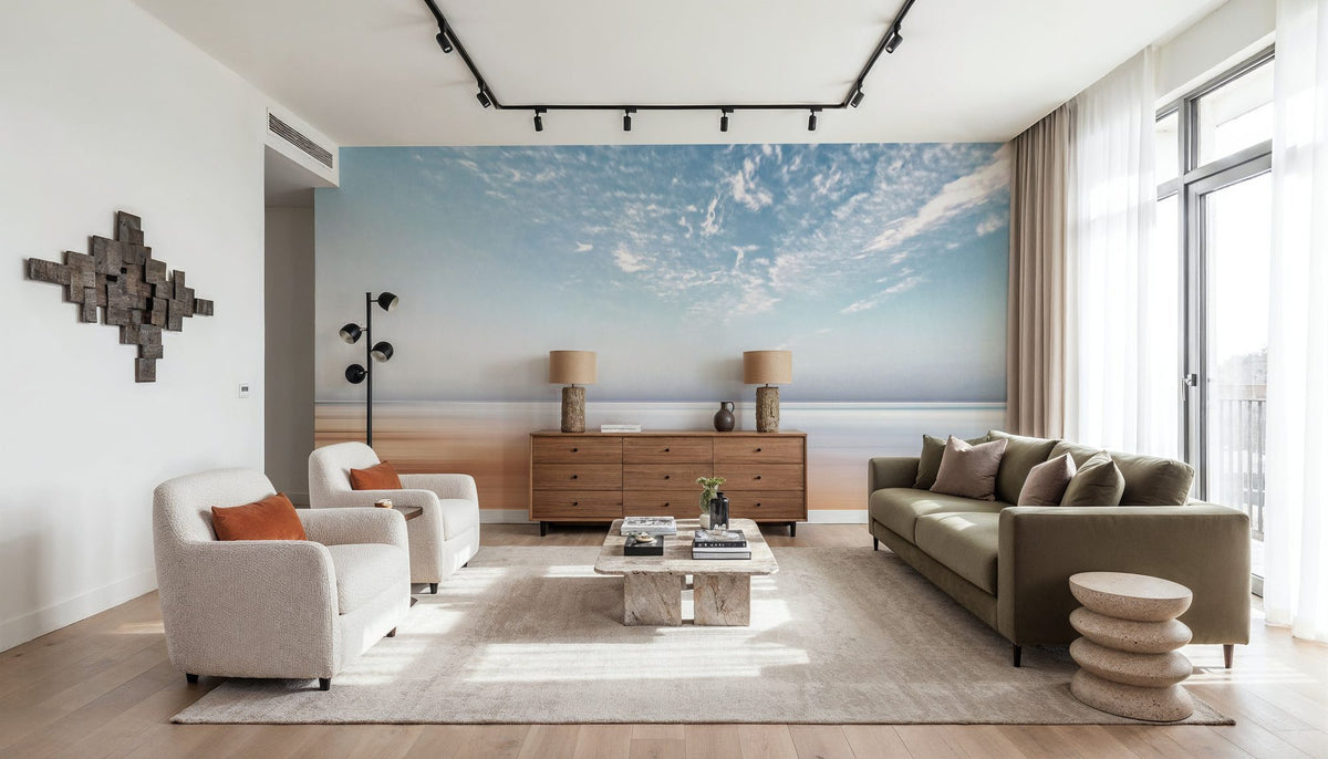 Ocean Horizon Mural Wallpaper - room preview 04